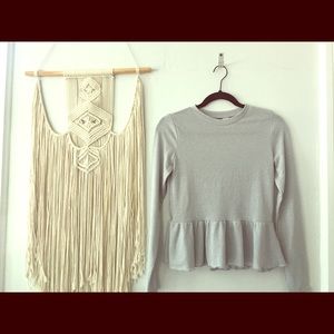 H&M // Peplum sparkle sweater GUC